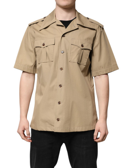 Brown Graphic Print Short Sleeves Shirt Brown Graphic Print Short Sleeves Shirt