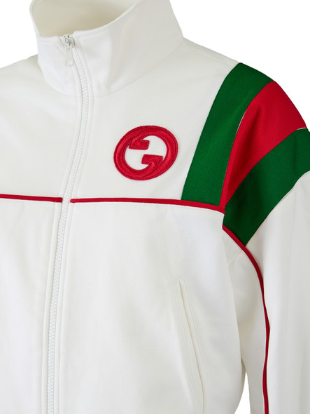 White Polyester Logo Sweatshirt White Polyester Logo Sweatshirt