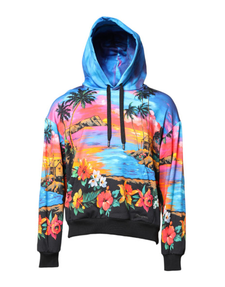 Dolce & Gabbana Multicolor Print Hooded Sweatshirt Sweater TSH90270 Dolce & Gabbana Multicolor Print Hooded Sweatshirt Sweater TSH90270