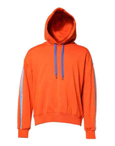 Dolce & Gabbana Orange Cotton Hooded Men Sweatshirt Sweater Dolce & Gabbana Orange Cotton Hooded Men Sweatshirt Sweater
