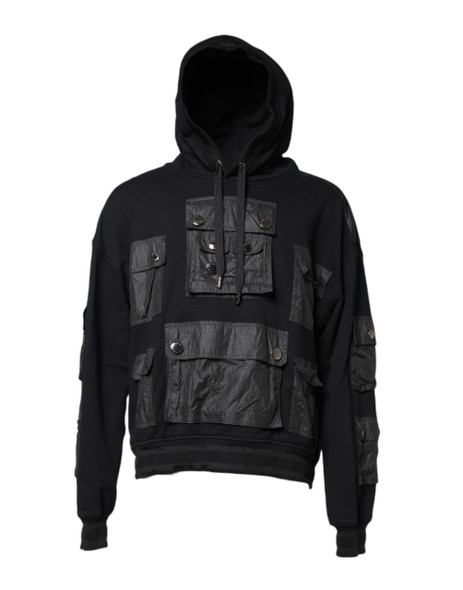 Black Cotton Hooded Sweatshirt Sweater Black Cotton Hooded Sweatshirt Sweater