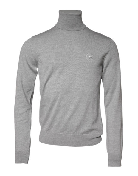 Gray Wool Knitted Men Pullover Sweater Gray Wool Knitted Men Pullover Sweater