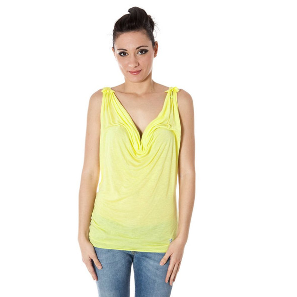 Yellow Viscose Women Top Yellow Viscose Women Top
