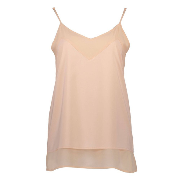 Silvian Heach Pink Polyester Women Tank Top Silvian Heach Pink Polyester Women Tank Top