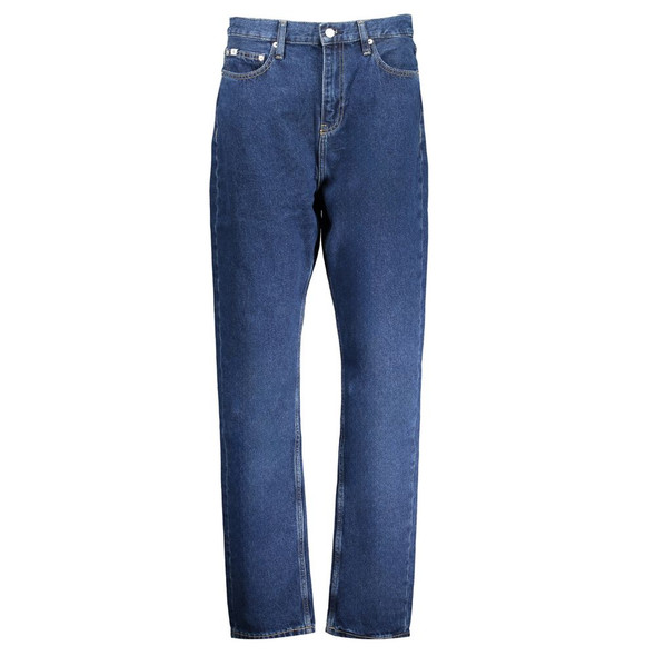 Calvin Klein Blue Cotton Jeans & Pant CA-30119 Calvin Klein Blue Cotton Jeans & Pant CA-30119