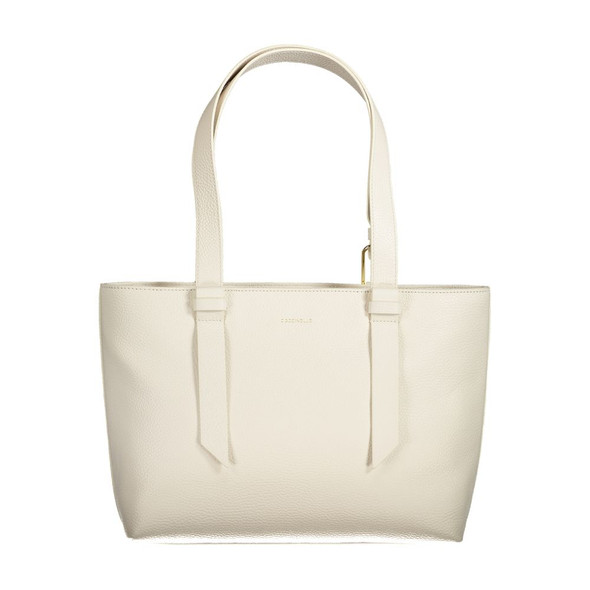 White Leather Handbag CO-35672 White Leather Handbag CO-35672