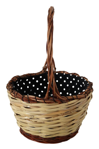 Dolce & Gabbana Beige Wood Wicker Rattan Basket Tote Bag Dolce & Gabbana Beige Wood Wicker Rattan Basket Tote Bag