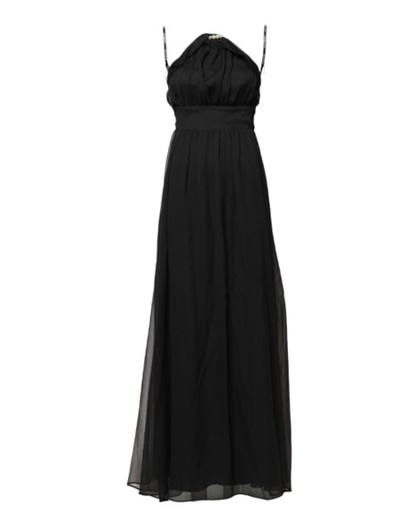 Marciano by Guess Black Tulle Pearl Sleeveless Long Gown Dress Marciano by Guess Black Tulle Pearl Sleeveless Long Gown Dress