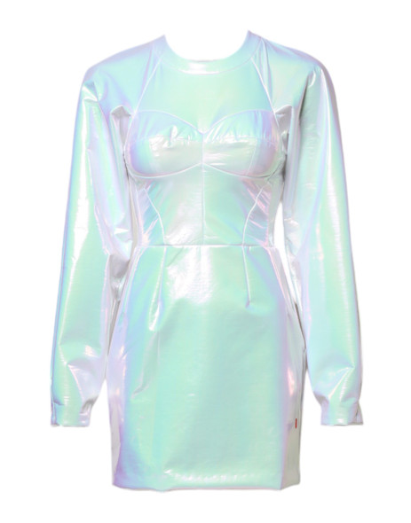 Dolce & Gabbana White Long Sleeves Bodycon Sheath Mini Dress Dolce & Gabbana White Long Sleeves Bodycon Sheath Mini Dress