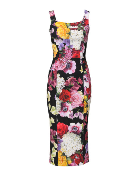 Multicolor Ortensia Patchwork Sheath Dress Multicolor Ortensia Patchwork Sheath Dress