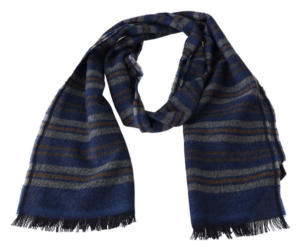 Multicolor Wool Striped Unisex Neck Wrap Shawl MS1925 Multicolor Wool Striped Unisex Neck Wrap Shawl MS1925