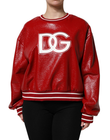 Dolce & Gabbana Red Wool DGLogo Embroidery Pullover Sweater Dolce & Gabbana Red Wool DGLogo Embroidery Pullover Sweater