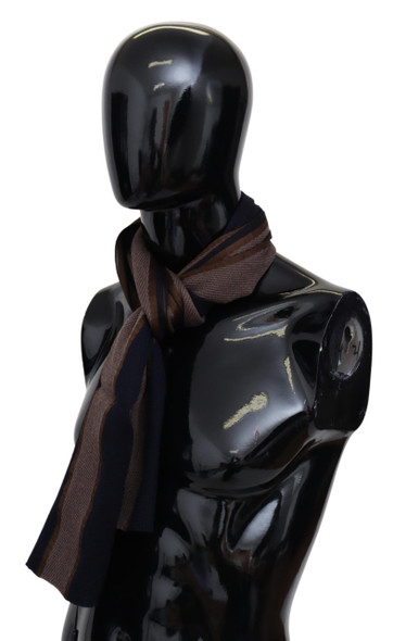 Brown Wool Striped Unisex Neck Wrap Shawl Scarf Brown Wool Striped Unisex Neck Wrap Shawl Scarf
