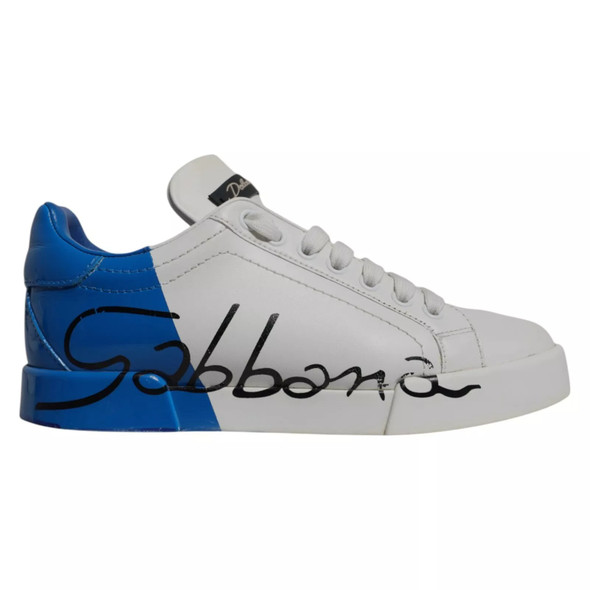 White Blue Logo Portofino Sneakers Shoes White Blue Logo Portofino Sneakers Shoes