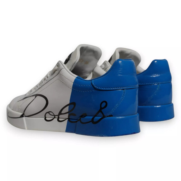 White Blue Logo Portofino Sneakers Shoes White Blue Logo Portofino Sneakers Shoes