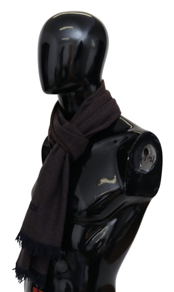 Brown 100% Cashmere Unisex Neck Wrap Fringes Scarf Brown 100% Cashmere Unisex Neck Wrap Fringes Scarf