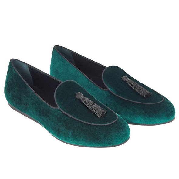 Green Velvet Loafer Green Velvet Loafer