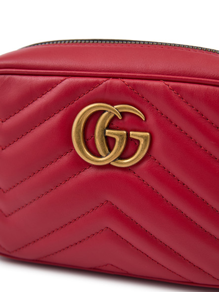 Gucci Red Leather GG Marmont Camera Bag Gucci Red Leather GG Marmont Camera Bag
