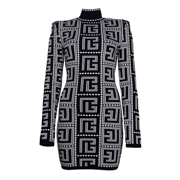 Balmain Black Viscose Dress Balmain Black Viscose Dress