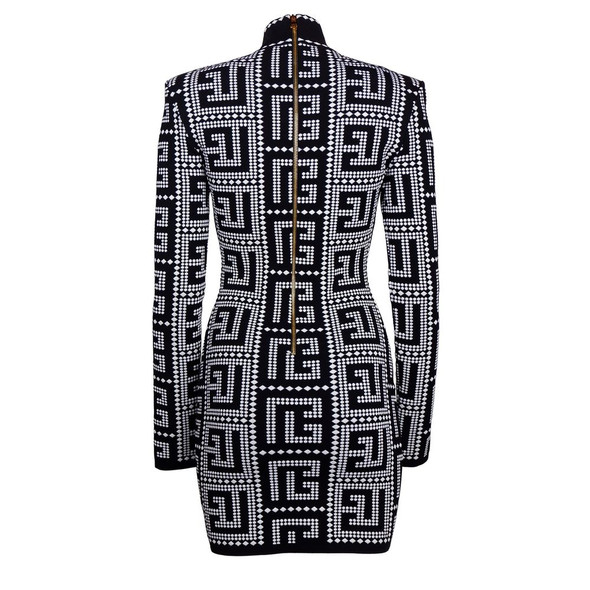 Balmain Black Viscose Dress Balmain Black Viscose Dress