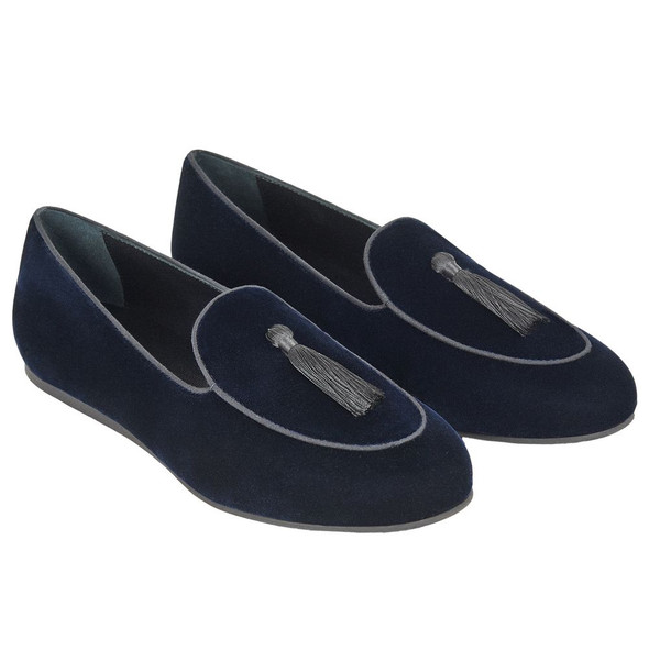 Blue Velvet Loafer Blue Velvet Loafer