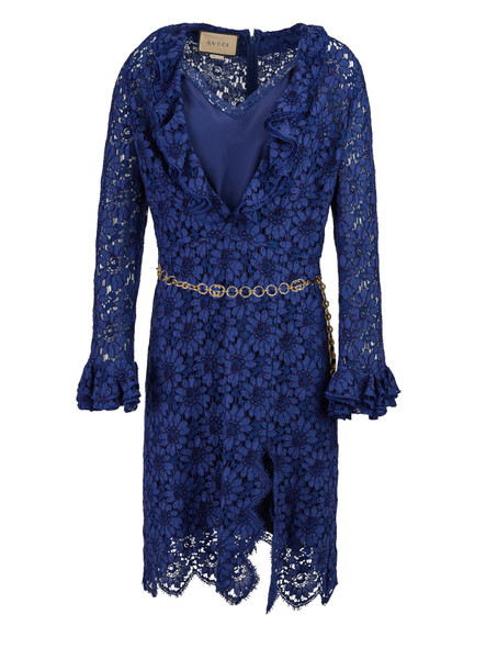 Gucci Blu Viscose and Cotton Mid Long Dress Gucci Blu Viscose and Cotton Mid Long Dress