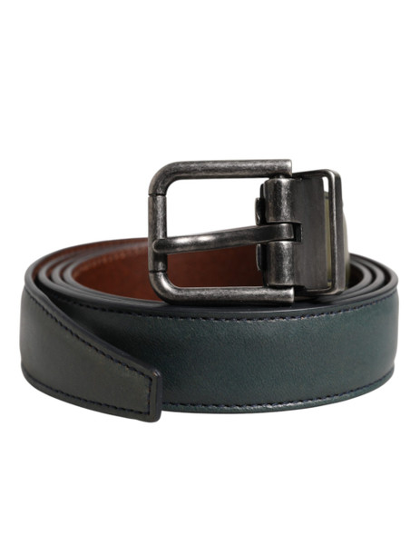 Green Classic Leather Metal Buckle Belt Green Classic Leather Metal Buckle Belt