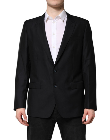 Dolce & Gabbana Dark Blue MARTINI Wool Blazer Coat Jacket Dolce & Gabbana Dark Blue MARTINI Wool Blazer Coat Jacket
