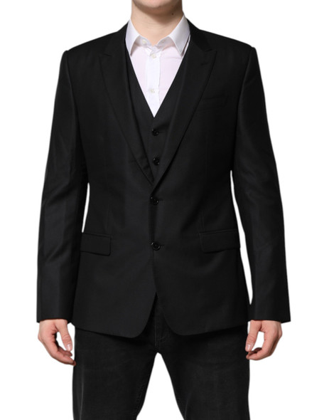 Dolce & Gabbana Black Single Breasted Suit 2 Piece Jacket Dolce & Gabbana Black Single Breasted Suit 2 Piece Jacket