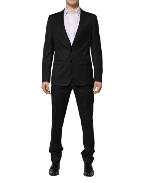 Dolce & Gabbana Dark Gray MARTINI 2 Pc Single Breasted Suit Dolce & Gabbana Dark Gray MARTINI 2 Pc Single Breasted Suit