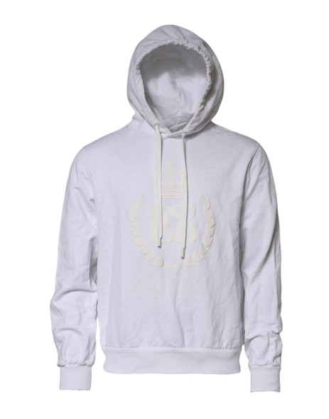 Dolce & Gabbana White Embossed Logo Hooded Sweatshirt Sweater TSH90582 Dolce & Gabbana White Embossed Logo Hooded Sweatshirt Sweater TSH90582
