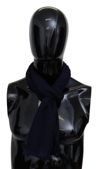 Blue Wool Knit Unisex Neck Wrap Scarf Blue Wool Knit Unisex Neck Wrap Scarf