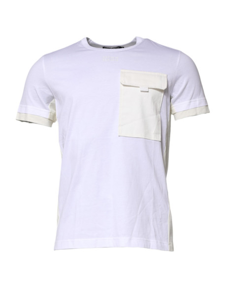 Dolce & Gabbana White Cotton Pocket Short Sleeves T-shirt TSH90610 Dolce & Gabbana White Cotton Pocket Short Sleeves T-shirt TSH90610