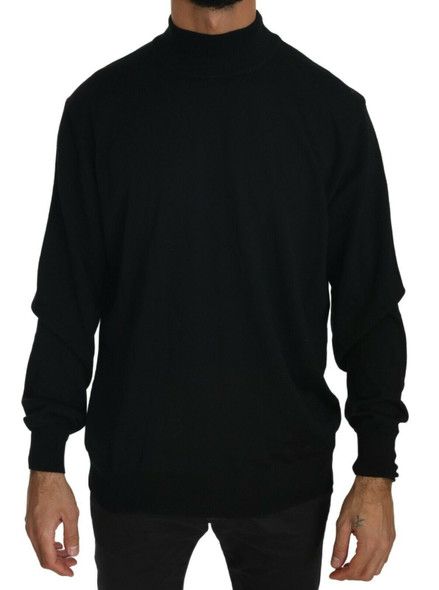 Black Turtle Neck Pullover Top Virgin Wool Sweater Black Turtle Neck Pullover Top Virgin Wool Sweater