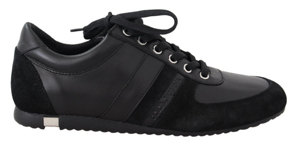 Black Logo Leather Casual Sneakers Shoes Black Logo Leather Casual Sneakers Shoes