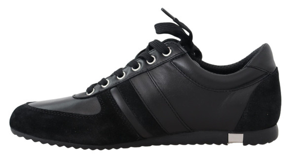Black Logo Leather Casual Sneakers Shoes Black Logo Leather Casual Sneakers Shoes