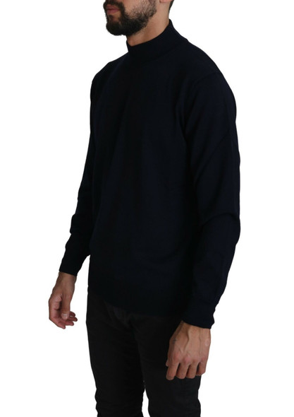Dark Blue Crewneck Pullover 100% Wool Sweater Dark Blue Crewneck Pullover 100% Wool Sweater
