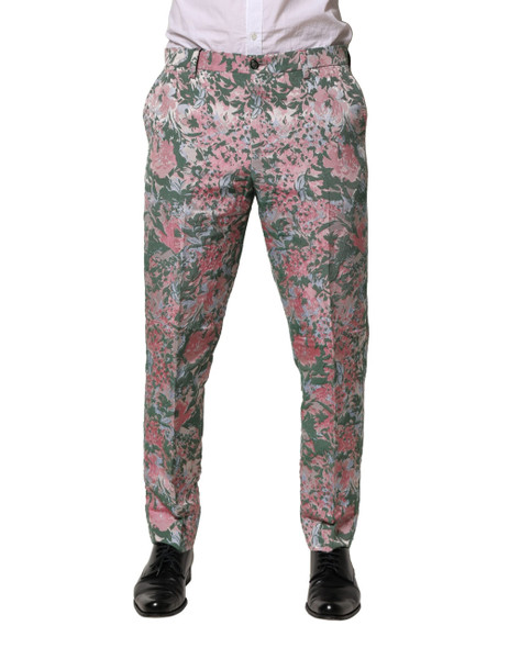 Multicolor Floral Jacquard Pants Multicolor Floral Jacquard Pants