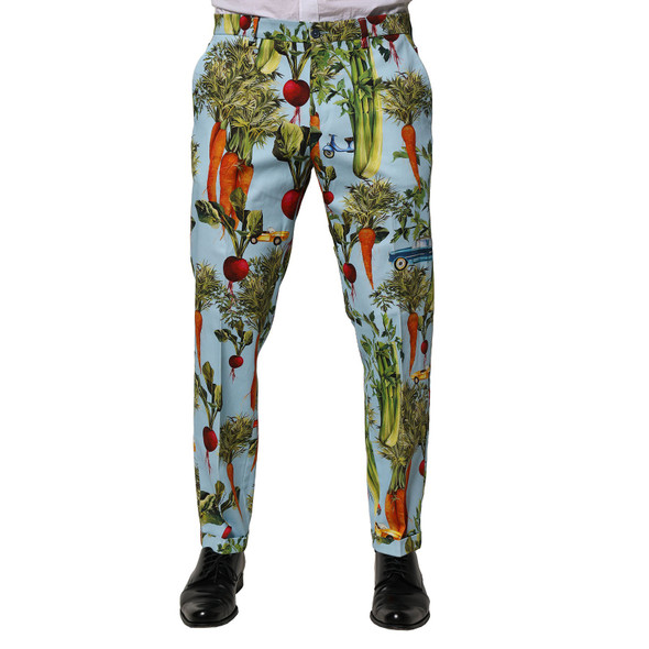 Multicolor Cotton Tapered Men Pants Multicolor Cotton Tapered Men Pants