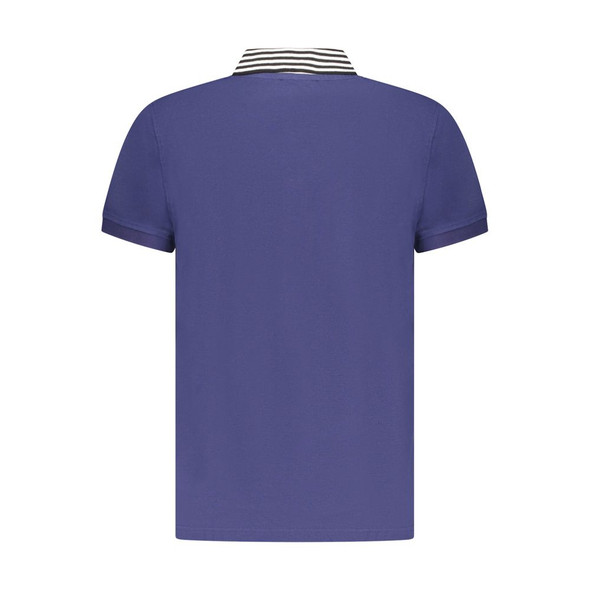 Cavalli Class Blue Cotton Men Polo Shirt CA-36644 Cavalli Class Blue Cotton Men Polo Shirt CA-36644