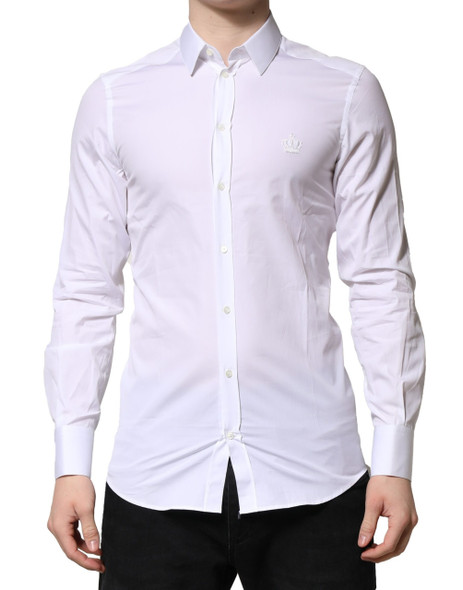 White GOLD Long Sleeves Men Dress Formal Shirt White GOLD Long Sleeves Men Dress Formal Shirt