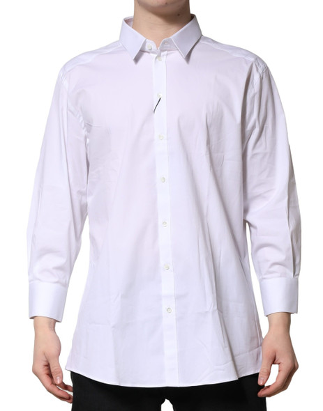 White GOLD Long Sleeves Dress Formal Shirt White GOLD Long Sleeves Dress Formal Shirt
