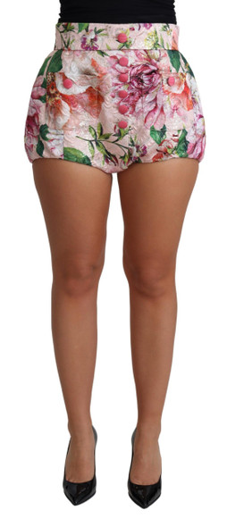 Pink Cotton Floral Print Hot Pants Short Pink Cotton Floral Print Hot Pants Short