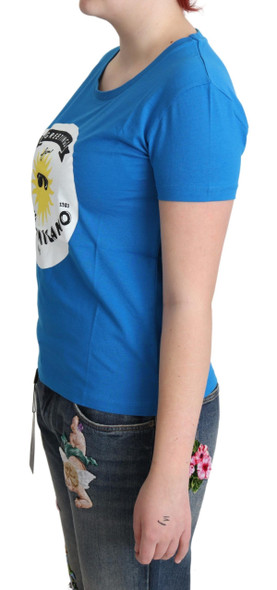 Moschino Blue Cotton Sunny Milano Print Tops T-shirt Moschino Blue Cotton Sunny Milano Print Tops T-shirt