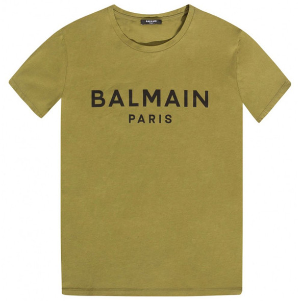 Balmain Green Cotton T-Shirt Balmain Green Cotton T-Shirt