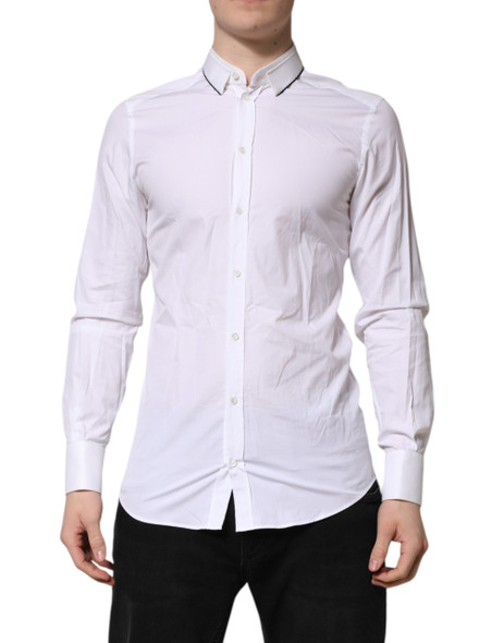 White Cotton GOLD Long Sleeves Formal Shirt TSH906854 White Cotton GOLD Long Sleeves Formal Shirt TSH906854