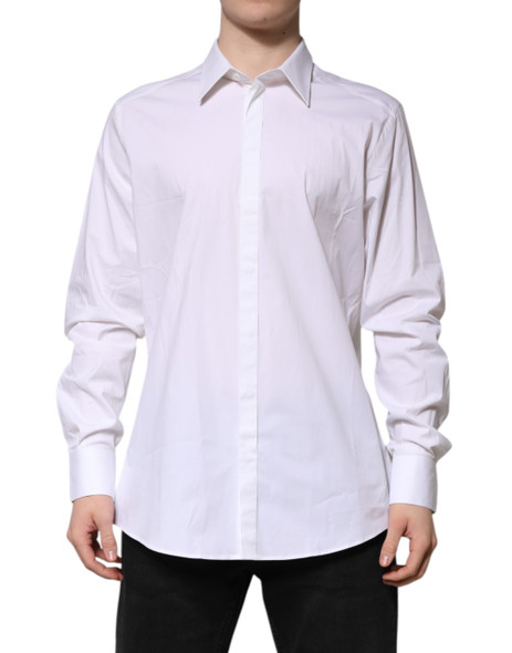White MARTINI Long Sleeve Dress Formal Shirt White MARTINI Long Sleeve Dress Formal Shirt
