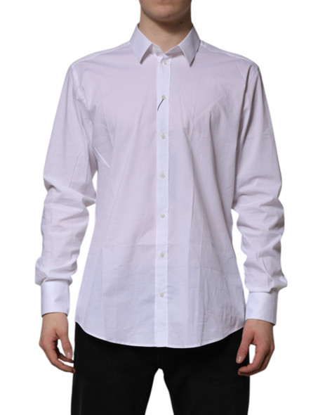 White MARTINI Long Sleeve Dress Formal Shirt TSH906867 White MARTINI Long Sleeve Dress Formal Shirt TSH906867