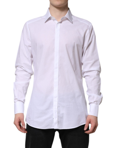 White GOLD Cotton Long Sleeves Formal Shirt White GOLD Cotton Long Sleeves Formal Shirt