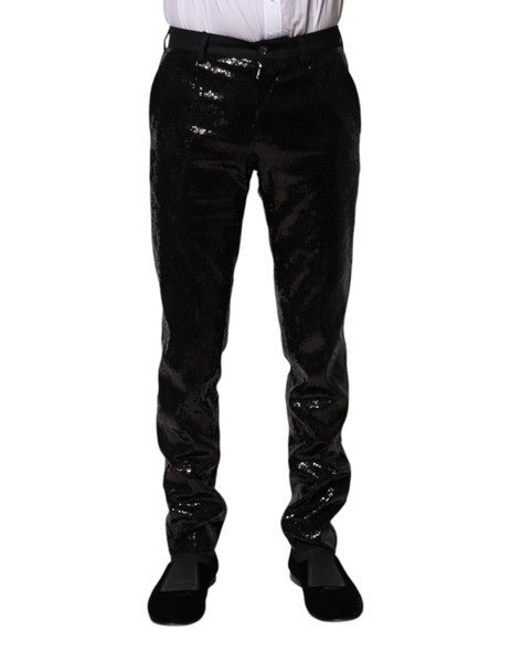Dolce & Gabbana Black Sequined Embellishment Pants Dolce & Gabbana Black Sequined Embellishment Pants